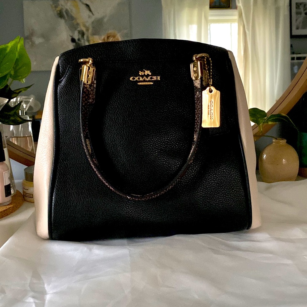 Coach exotic 3 tone bag